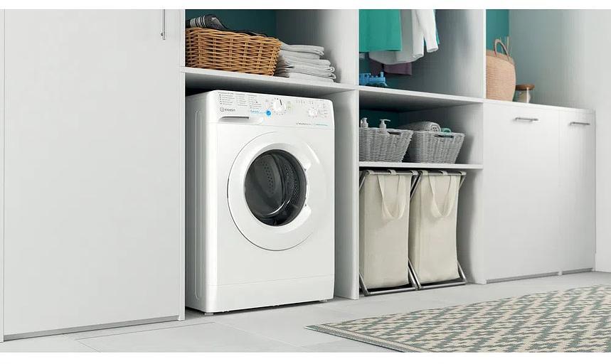 Стиральная машина Indesit BWSB 61051 WWV RU класс: A загр.фронтальная макс.:6кг белый фото 5