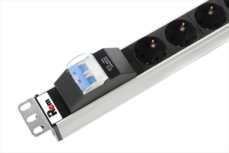 Вертикальный блок розеток Rem-16 с авт. 16А, 25 Shuko, 16A, алюм., 42-48U, колодка (R-16-25S-A-1820-K) фото 3