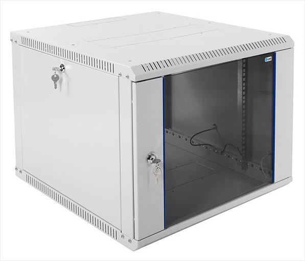 Шкаф телекоммуникационный настенный разборный 9U (600х650) дверь стекло, цвет черный (ШРН-Э-9.650-9005) фото 1