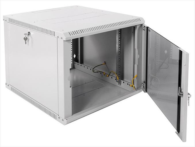 Шкаф телекоммуникационный настенный разборный 9U (600х650) дверь стекло, цвет черный (ШРН-Э-9.650-9005) фото 2