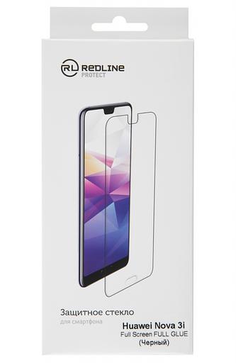 Защитное стекло для экрана Redline черный для Huawei Nova 3i 1шт. (УТ000017128) фото 1