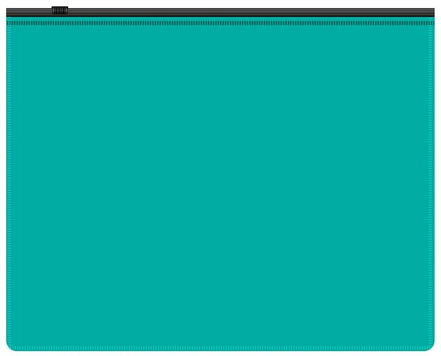 Папка на молнии ZIP Бюрократ -BPM5ATURGBL A5 полипропилен 0.15мм бирюзовый цвет молнии черный фото 1