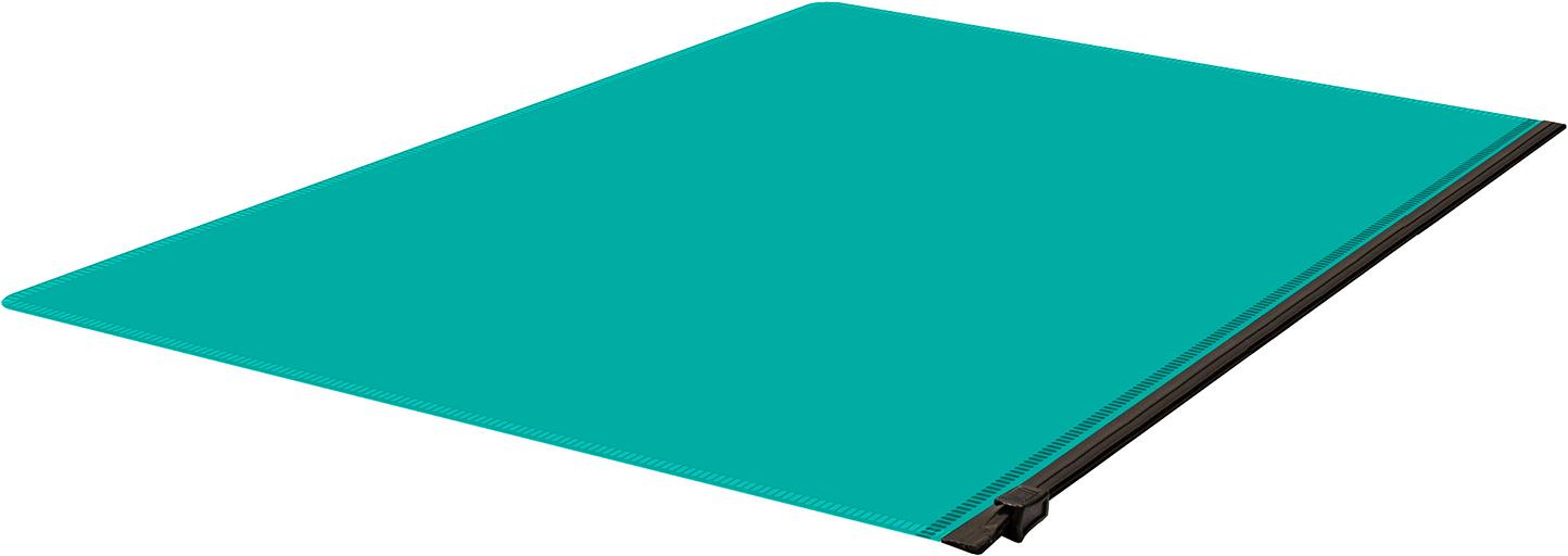 Папка на молнии ZIP Бюрократ -BPM5ATURGBL A5 полипропилен 0.15мм бирюзовый цвет молнии черный фото 4