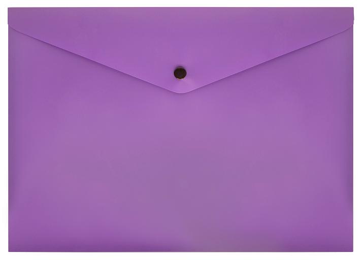 Конверт на кнопке Бюрократ -PK803TVIO A4 пластик 0.15мм фиолетовый фото 1