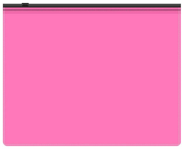 Папка на молнии ZIP Бюрократ Double Neon DNEBPM4APINKBL A4+ полипропилен 0.15мм розовый цвет молнии черный фото 1