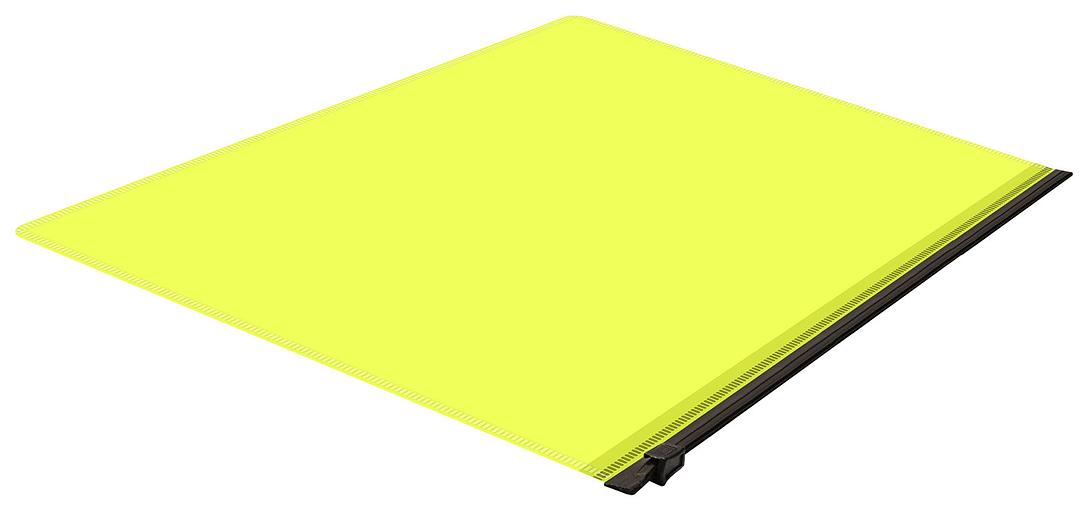 Папка на молнии ZIP Бюрократ Double Neon DNEBPM4AYELBL A4+ полипропилен 0.15мм желтый цвет молнии черный фото 5