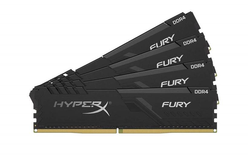 Модуль памяти KINGSTON Fury Gaming DDR4 Общий объём памяти 16Гб Module capacity 4Гб Количество 4 3200 МГц Радиатор Множитель частоты шины 16 1.35 В черный HX432C16FB3K4/16 фото 1