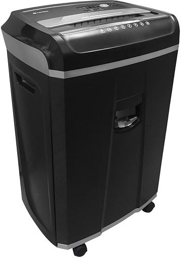 Шредер Heleos УМ35-4 черный (секр.P-4) фрагменты 23лист. 35лтр. скрепки скобы пл.карты CD фото 1