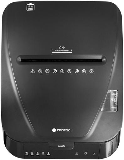 Шредер Heleos АП40 черный с автоподачей (секр.P-4) фрагменты 150лист. 37лтр. скрепки скобы пл.карты фото 4