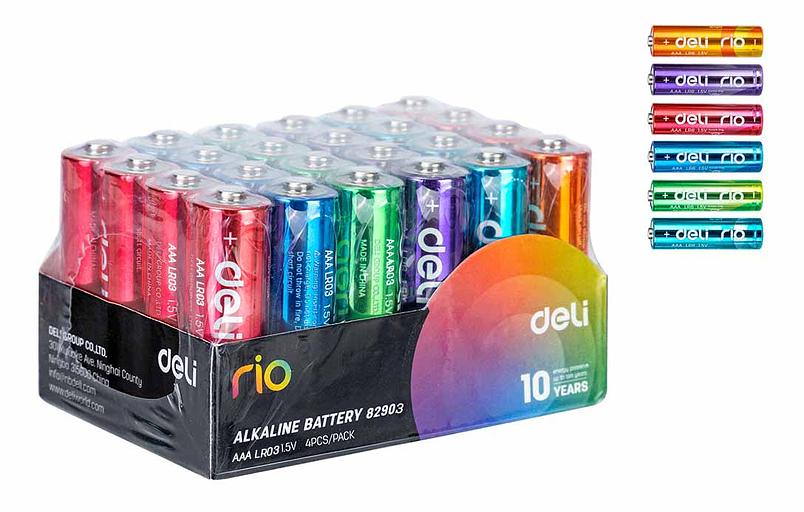 Батарея Deli Rio AAA (4шт) спайка фото 2