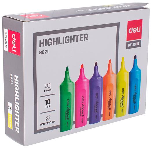 Текстовыделитель Deli ES621Syellow Macaron скошенный пиш. наконечник 1-5мм желтый фото 2