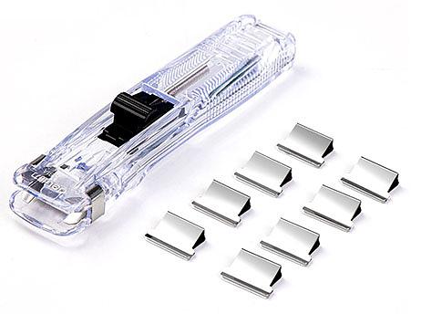 Степлер Deli 8591A/White (40листов) черный пластик фото 1