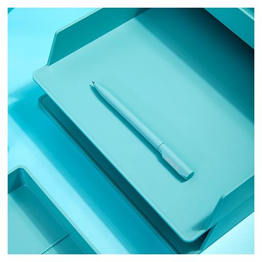 Ручка гелев. Deli Nusign NS552blue голубой черные линия 0.5мм фото 5