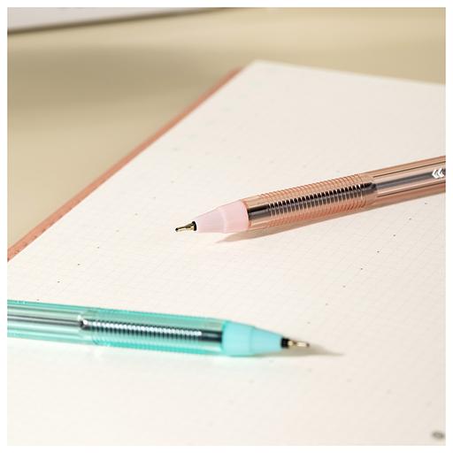 Набор ручек шариков. Deli Think EQ8C-BK черные (12шт) линия 0.5мм фото 9