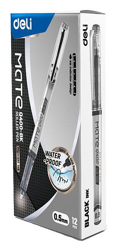 Ручка роллерн. Deli EQ400-BK черные линия 0.5мм фото 2