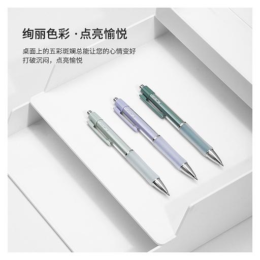 Ручка гелев. Deli Nusign NS645 ассорти черные линия 0.5мм фото 5