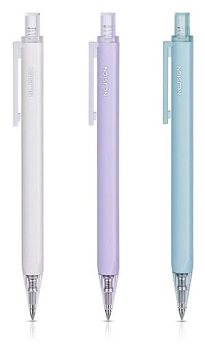 Ручка гелев. Deli Nusign NS649 ассорти черные автоматическая линия 0.5мм фото 1