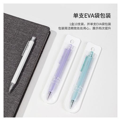 Ручка гелев. Deli Nusign NS649 ассорти черные автоматическая линия 0.5мм фото 7