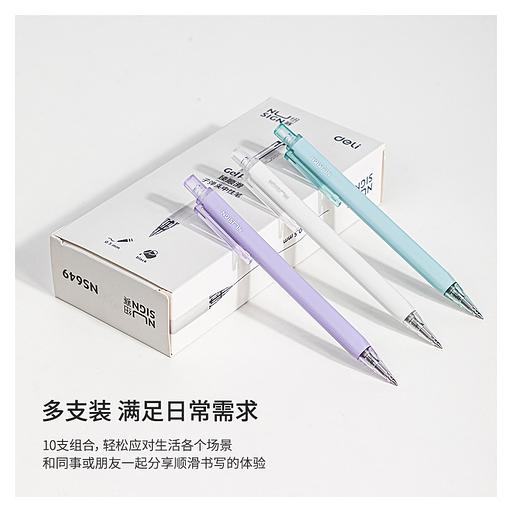 Ручка гелев. Deli Nusign NS649 ассорти черные автоматическая линия 0.5мм фото 8