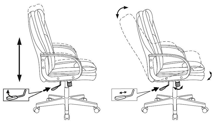Кресло руководителя Бюрократ CH-868LT Bahama серый крестовина пластик фото 5