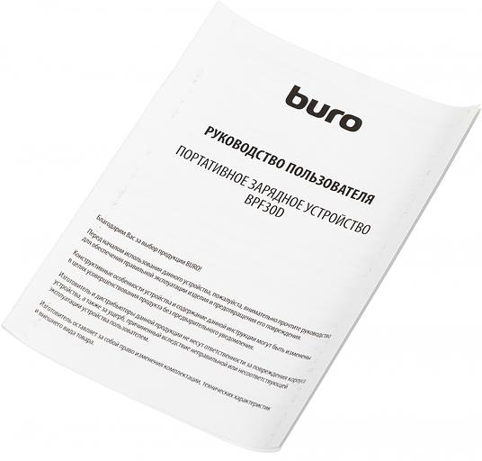 Мобильный аккумулятор Buro BPF30D 30000mAh 3A QC PD 22.5W черный (BPF30D22PBK) фото 10