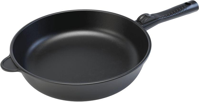 Сковорода НМП Ферра Индукция 59028 круглая ручка съемная (без крышки) черный фото 2