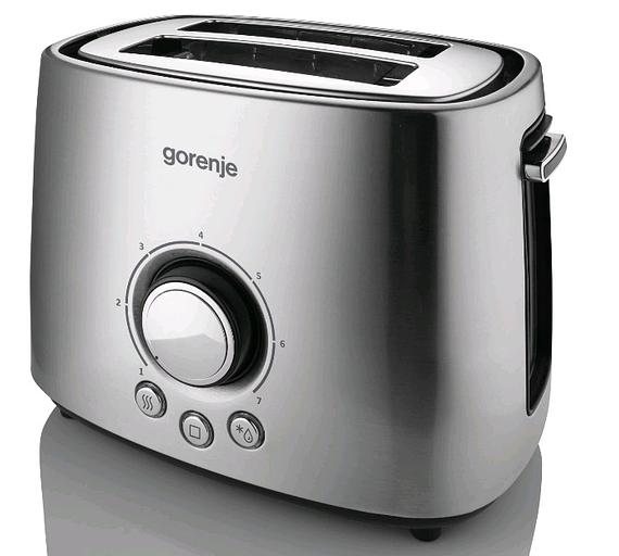 Тостер Gorenje T1000E 1000Вт серебристый/черный фото 1