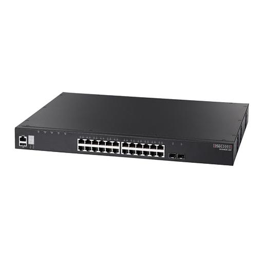 ECS4620-28P Edge-corE 24 x GE + 2 x 10G SFP+ ports + 1 x expansion slot (for dual 10G SFP+ ports) L3 Stackable Switch, w/ 1 x RJ45 console port, 1 x USB type A storage port, RPU connector, Stack up to 4 units,PoE Budget max. 410W фото 1