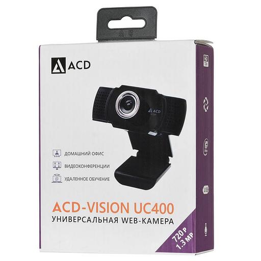 WEB Камера ACD-Vision UC400 CMOS 1.3МПикс, 1280x720p, 30к/с, микрофон встр., кабель USB 2.0 1.5м, шторка объектива, универс. крепление, черный корп. (551769) фото 9