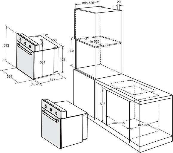 Духовой шкаф Электрический Darina BO 1700 At антрацит фото 2