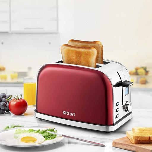 Тостер Kitfort КТ-2036-1 950Вт красный фото 5