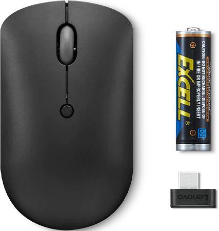 Мышь Lenovo 400 черный оптическая (2400dpi) беспроводная USB-C (3but) фото 5