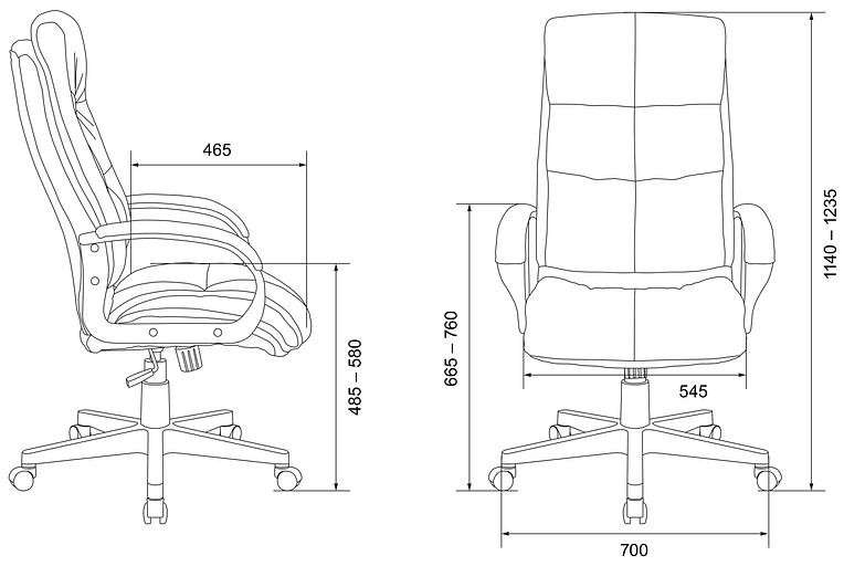 Кресло руководителя Бюрократ CH-824 Fabric серый Alfa 44 крестовина пластик фото 6