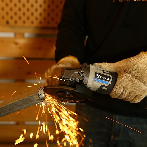 Углошлифовальная машина Deko DKAG20 рез.шпин.:M14 d=125мм фото 6