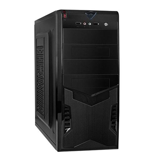 Корпус Miditower ExeGate CP-604-500W-8 (ATX, БП CP500 с вент. 8см, 2*USB, аудио, черный) (109971) фото 1