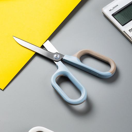 Ножницы Deli ENS055-BL Nusign офисные 180мм титановое покрытие сталь синий фото 8