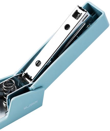 Степлер Deli NS084-BL Nusign 24/6 26/6 (20листов) синий 100скоб коробка фото 4