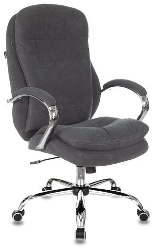 Кресло руководителя Бюрократ T-9950SL Fabric серый Alfa 44 крестовина металл хром фото 1