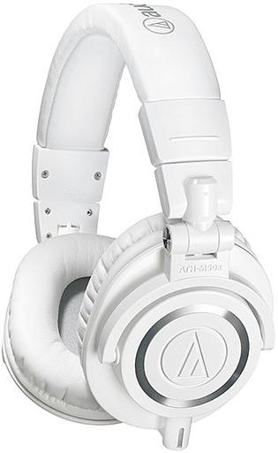 Наушники мониторные Audio-Technica ATH-M50X 1.2м белый проводные оголовье (15117335) фото 1