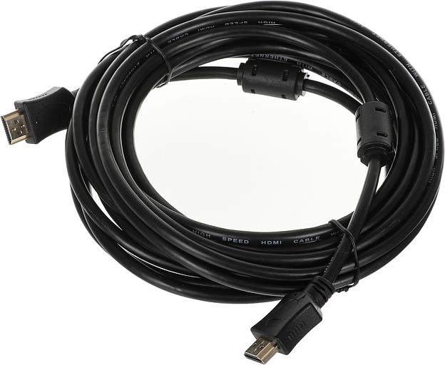 Кабель соединительный аудио-видео Premier 5-813 HDMI (m)/HDMI (m) 5м. феррит.кольца Позолоченные контакты черный фото 1