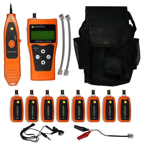 Тестер кабельный Lanmaster LAN-PRO-L/TPK-N-8R (упак:1шт) оранжевый фото 1