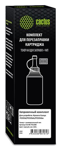 Тонер Cactus CS-RK-TK1200 черный флакон 125гр. (в компл.:чип) для принтера Kyocera Ecosys P2335d/P2335dn/P2335dw фото 1