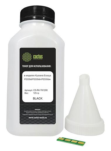 Тонер Cactus CS-RK-TK1200 черный флакон 125гр. (в компл.:чип) для принтера Kyocera Ecosys P2335d/P2335dn/P2335dw фото 2