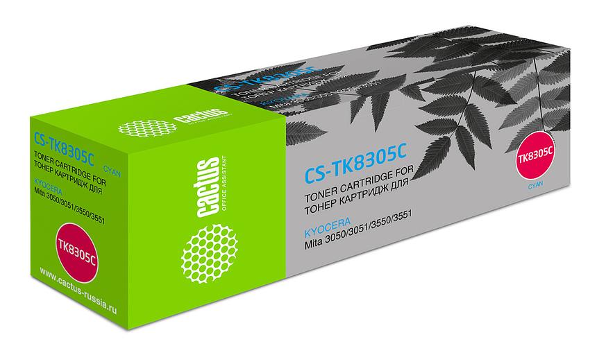 Картридж лазерный Cactus CS-TK8305C голубой (15000стр.) для Kyocera Mita 3050/3051/3550/3551 фото 1