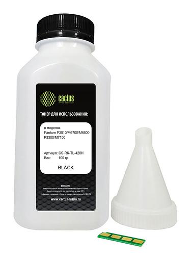 Тонер Cactus CS-RK-TL-420H черный флакон 100гр. (в компл.:чип) для принтера Pantum P3010/M6700/M6800/P3300/M7100 фото 2