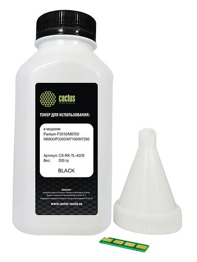 Тонер Cactus CS-RK-TL-420X черный флакон 200гр. (в компл.:чип) для принтера Pantum P3010/M6700/M6800/P3300/M7100/M7200/P3300 фото 2