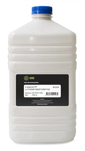 Тонер Cactus CS-THP4-1000 черный флакон 1000гр. для принтера HP LJ P1005/P1006/P1100/P1102 фото 1