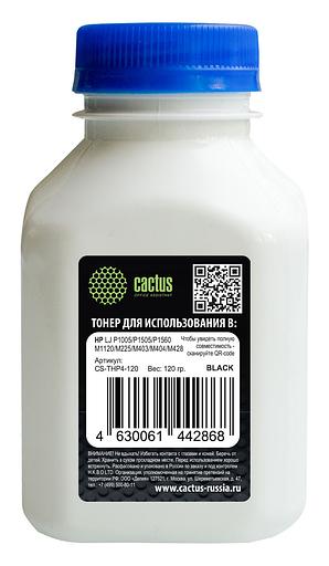 Тонер Cactus CS-THP4-120 черный флакон 120гр. для принтера HP LJ P1005/P1006/P1100/P1102 фото 1