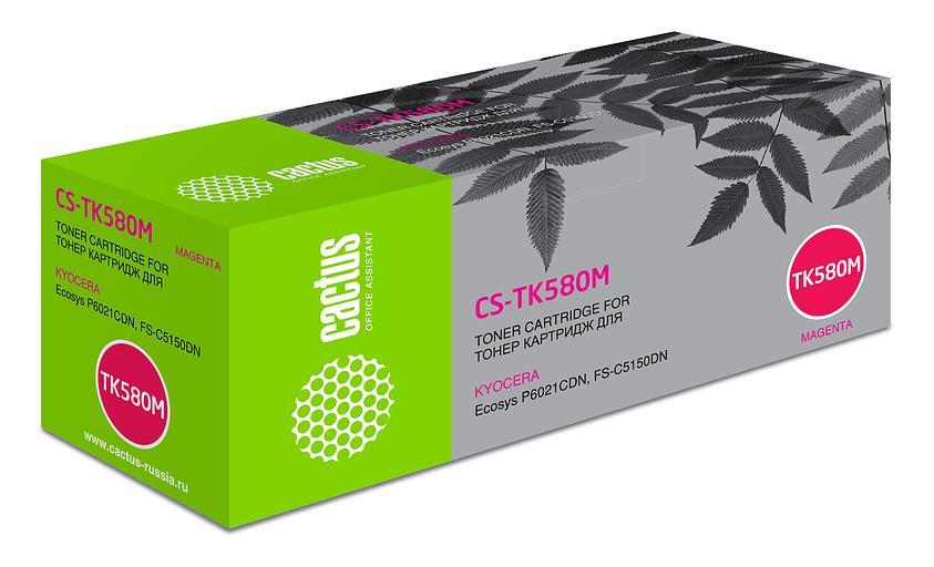 Картридж лазерный Cactus CS-TK580M пурпурный (2800стр.) для Kyocera FS-C5150DN/P6021 Ecosys фото 1