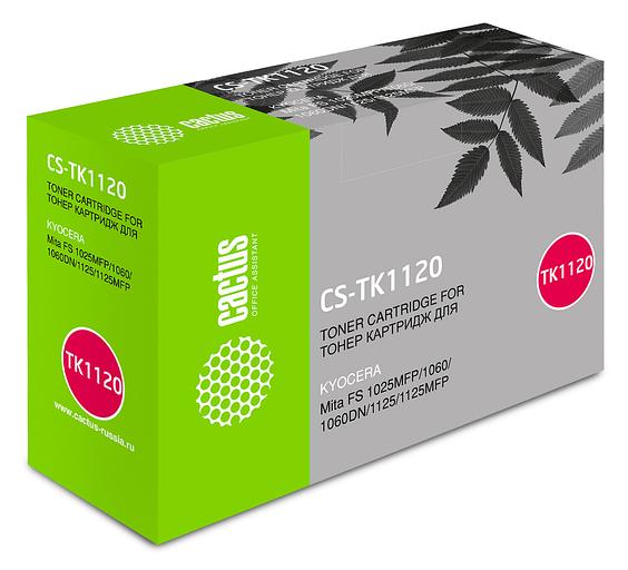 Картридж лазерный Cactus CS-TK1120 черный (3000стр.) для Kyocera FS 1025MFP/1060/1060DN/1125/1125MFP фото 1